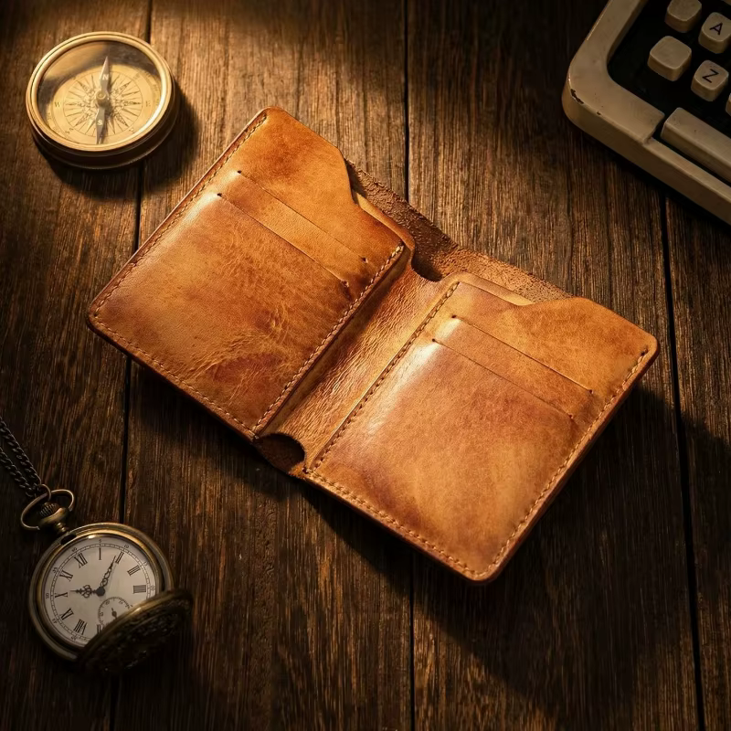 Portefeuille porte-cartes en cuir véritable EDC 2026