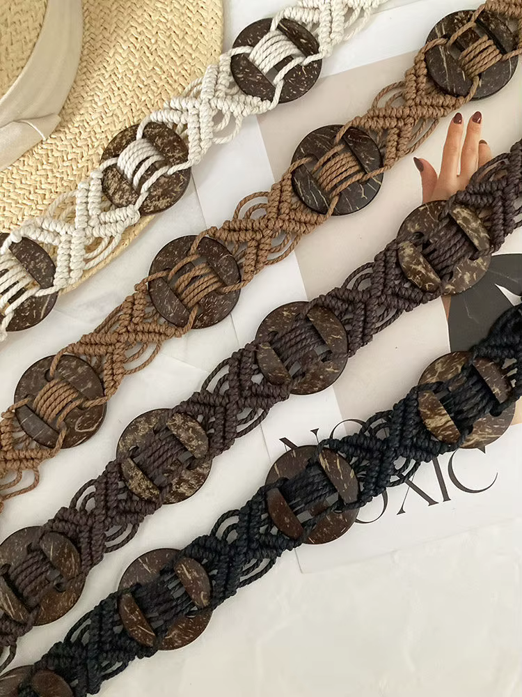 Ceinture tressée pour femme