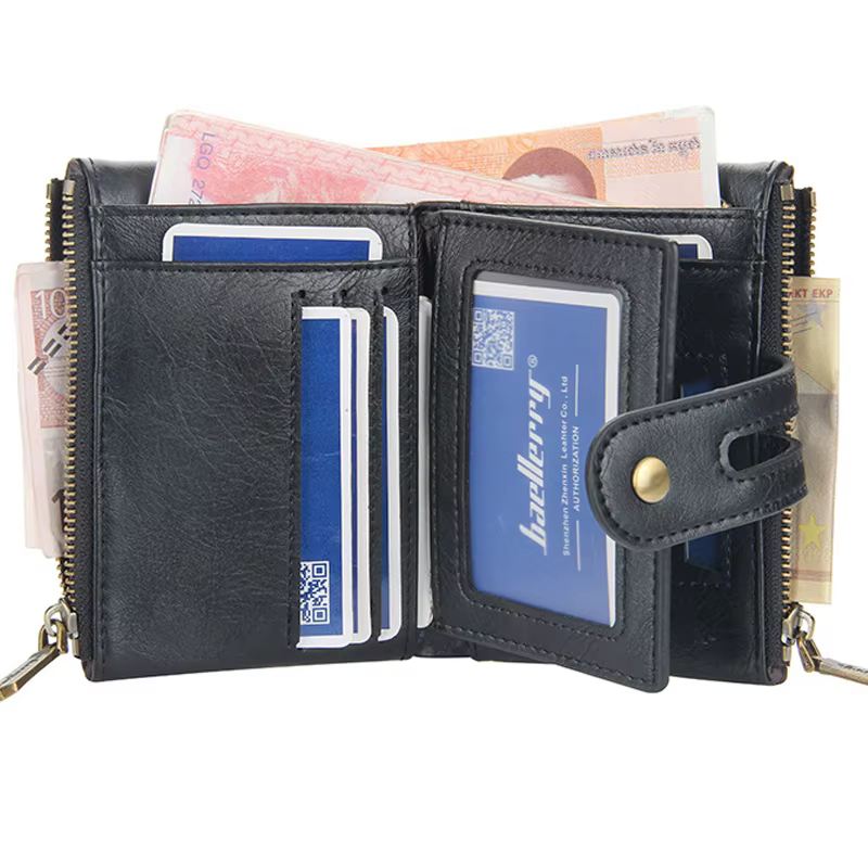 Portefeuille de luxe en cuir PU pour hommes