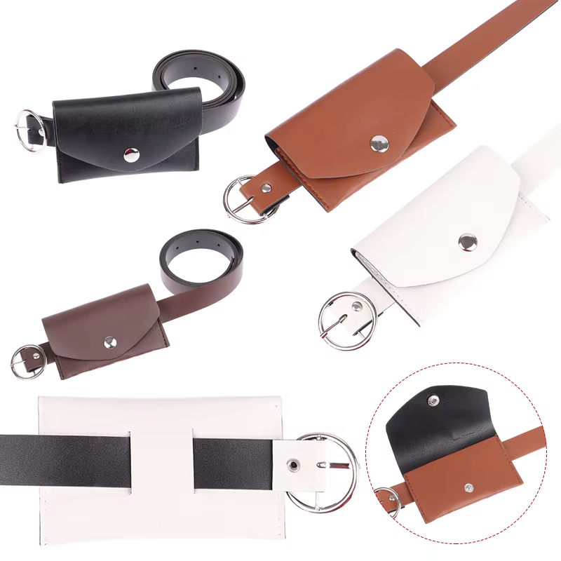 Sac de ceinture réglable en cuir PU pour femme