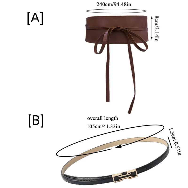 Ceinture Boho en Faux cuir pour femmes