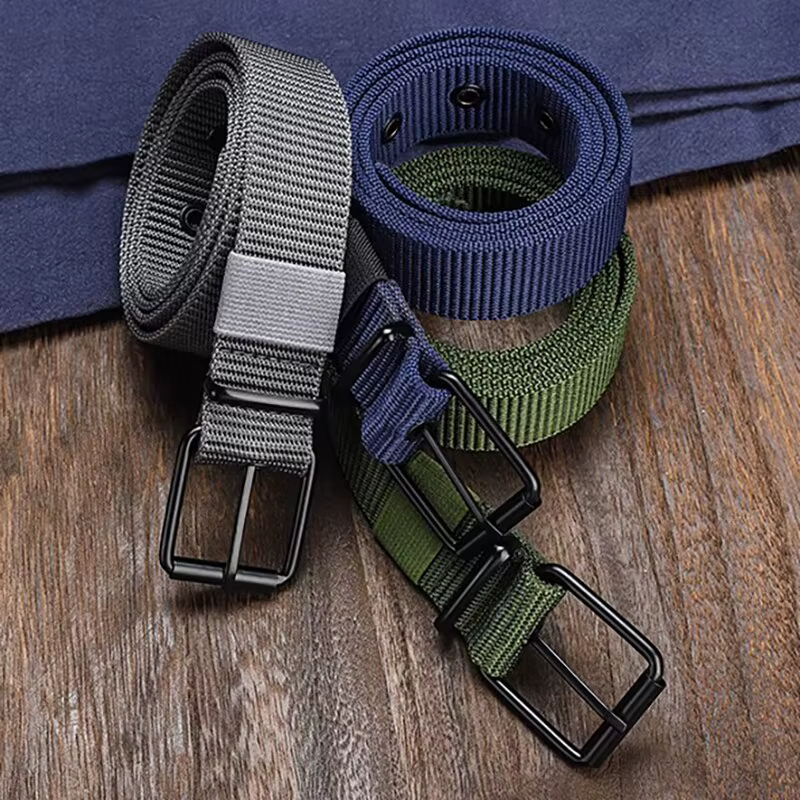 Ceinture pour hommes toile poreuse boucle ardillon