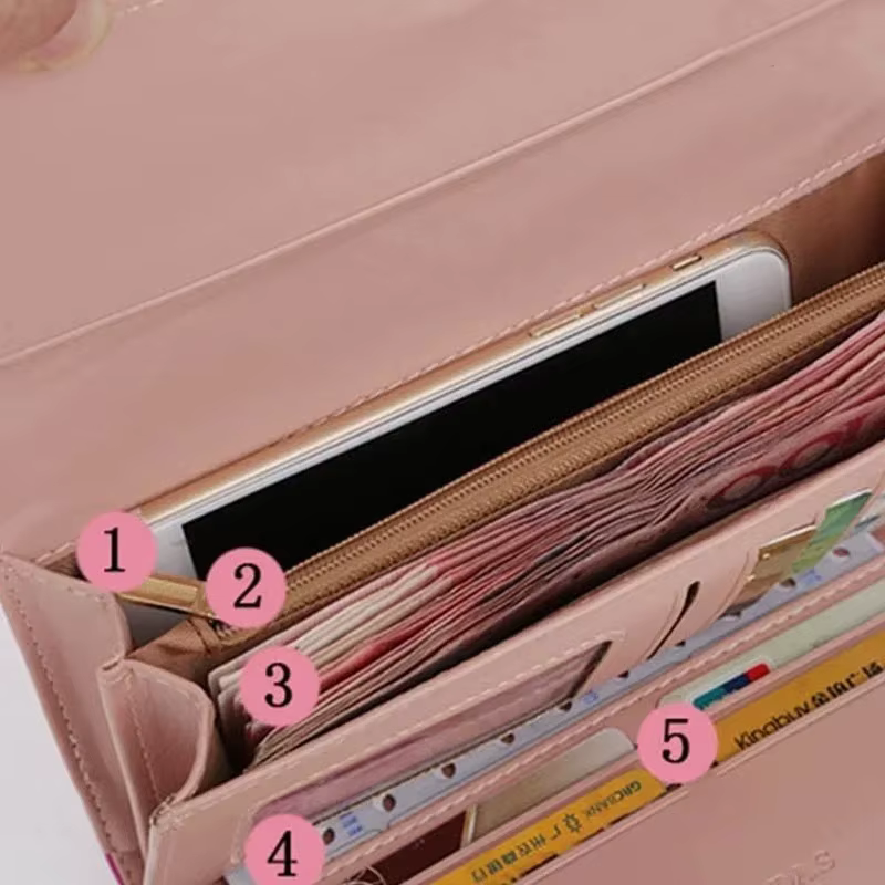KISMIS portefeuilles pour femmes mignon rose poche