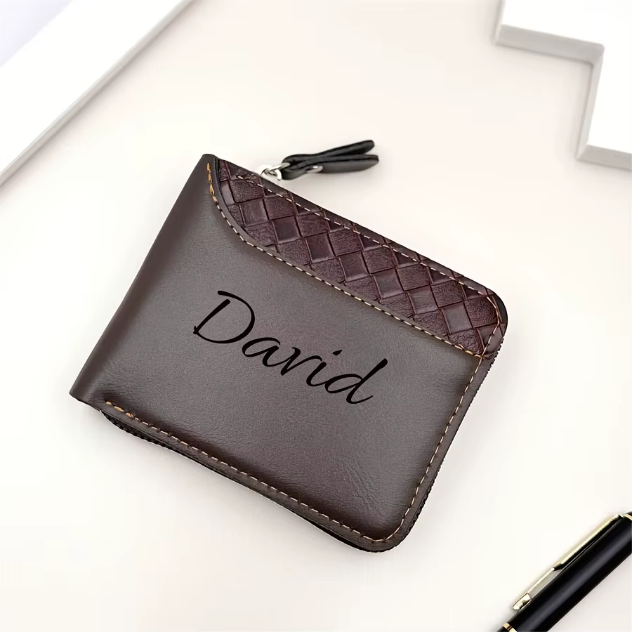 Portefeuille en similicuir de luxe personnalisé pour homme