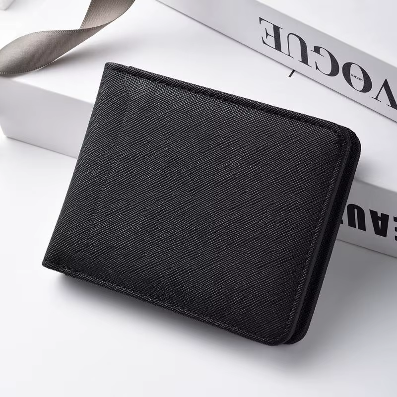 Portefeuille classique rétro en cuir PU pour hommes