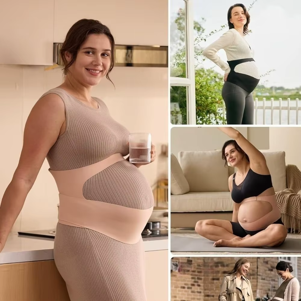 Ceinture de maternité monopièce réglable pour le soutien de la taille et de l'abdomen, fine, pour femmes enceintes