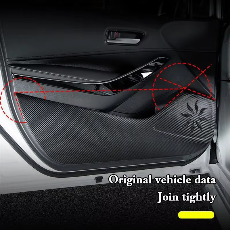 Coussinet Anti-coup de pied pour porte de voiture, autocollant de protection pour panneau de portes en Fiber de carbone Great Wall Poer 2023 2024, accessoires d'intérieur automobile