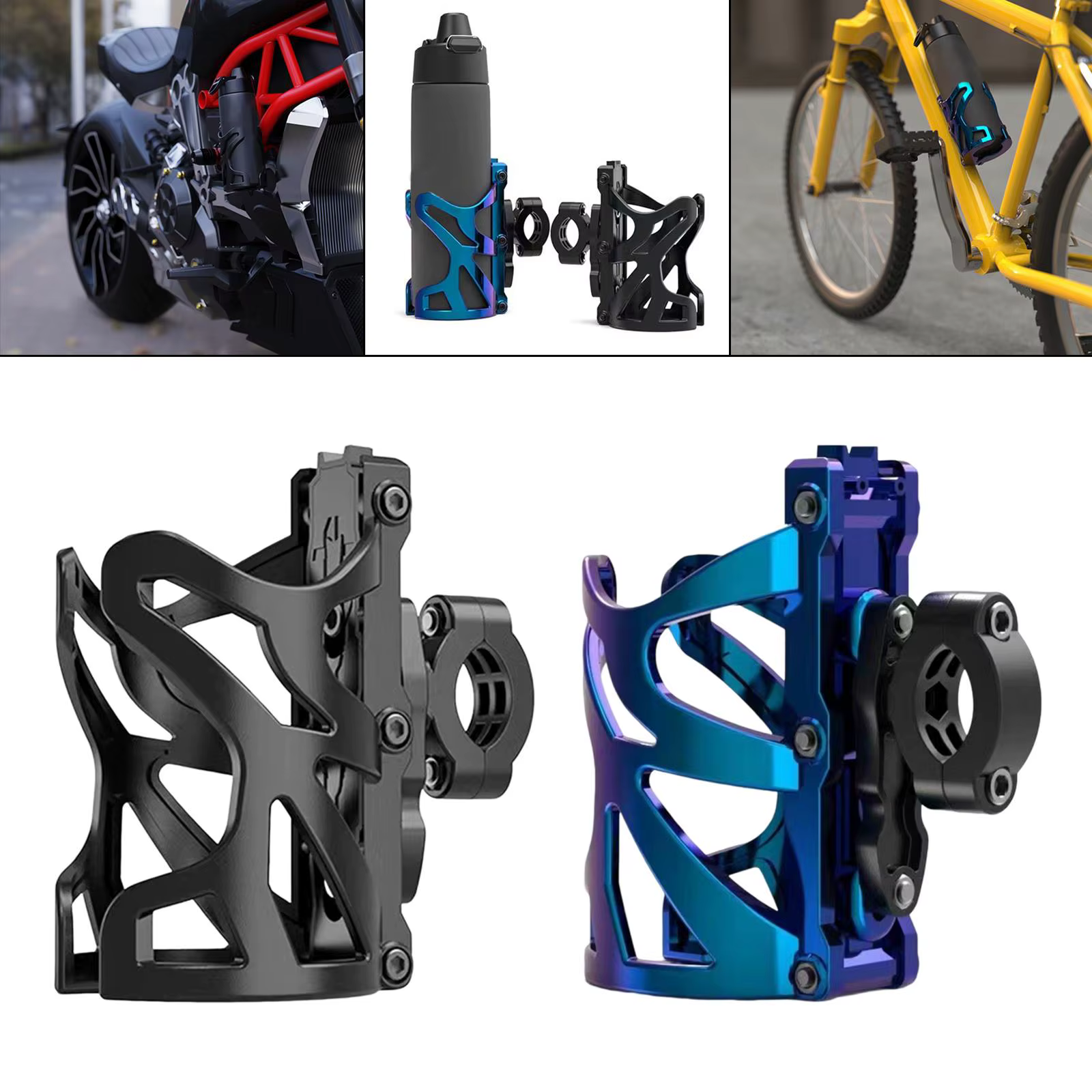 Porte-gobelet de boisson pour moto, support de bouteille de boisson, porte-bouteille universel pour protection du moteur, barres de sécurité