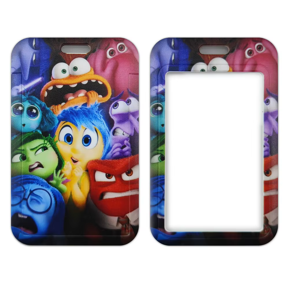 Disney à l'envers dessin animé PVC couverture de carte étudiant Campus suspendu cou sac porte-carte lanière