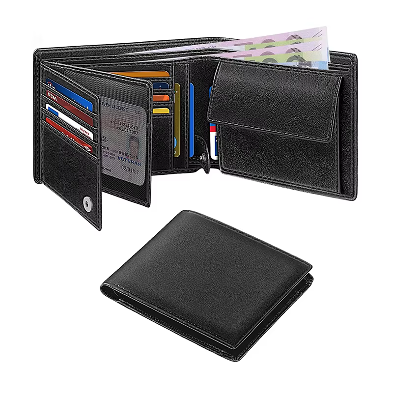 Portefeuilles pour hommes portefeuille mince multifonctionnel avec blocage RFID avec 15 porte-cartes de crédit