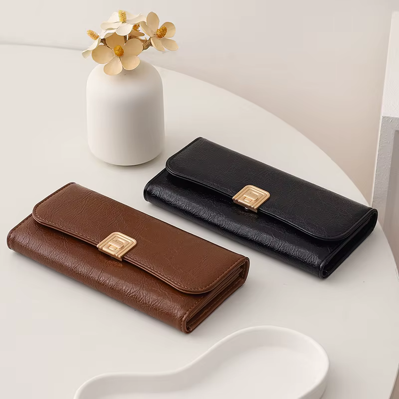 Nouveau Portefeuille Long Femme 2026 en Cuir PU de Haute Qualité