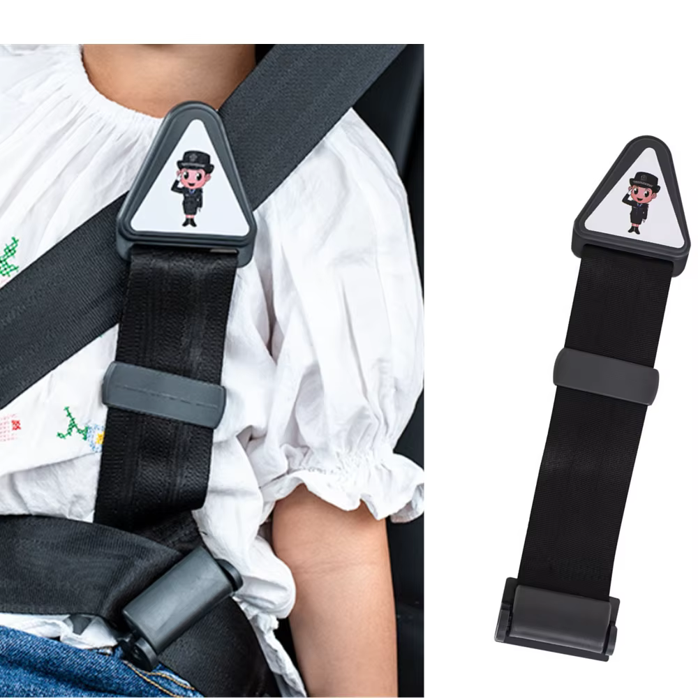 Ajusteur de ceinture de sécurité pour enfant 30x6 cm, universel, pour siège auto bébé, sangle de correction de ceinture de sécurité avec boucle