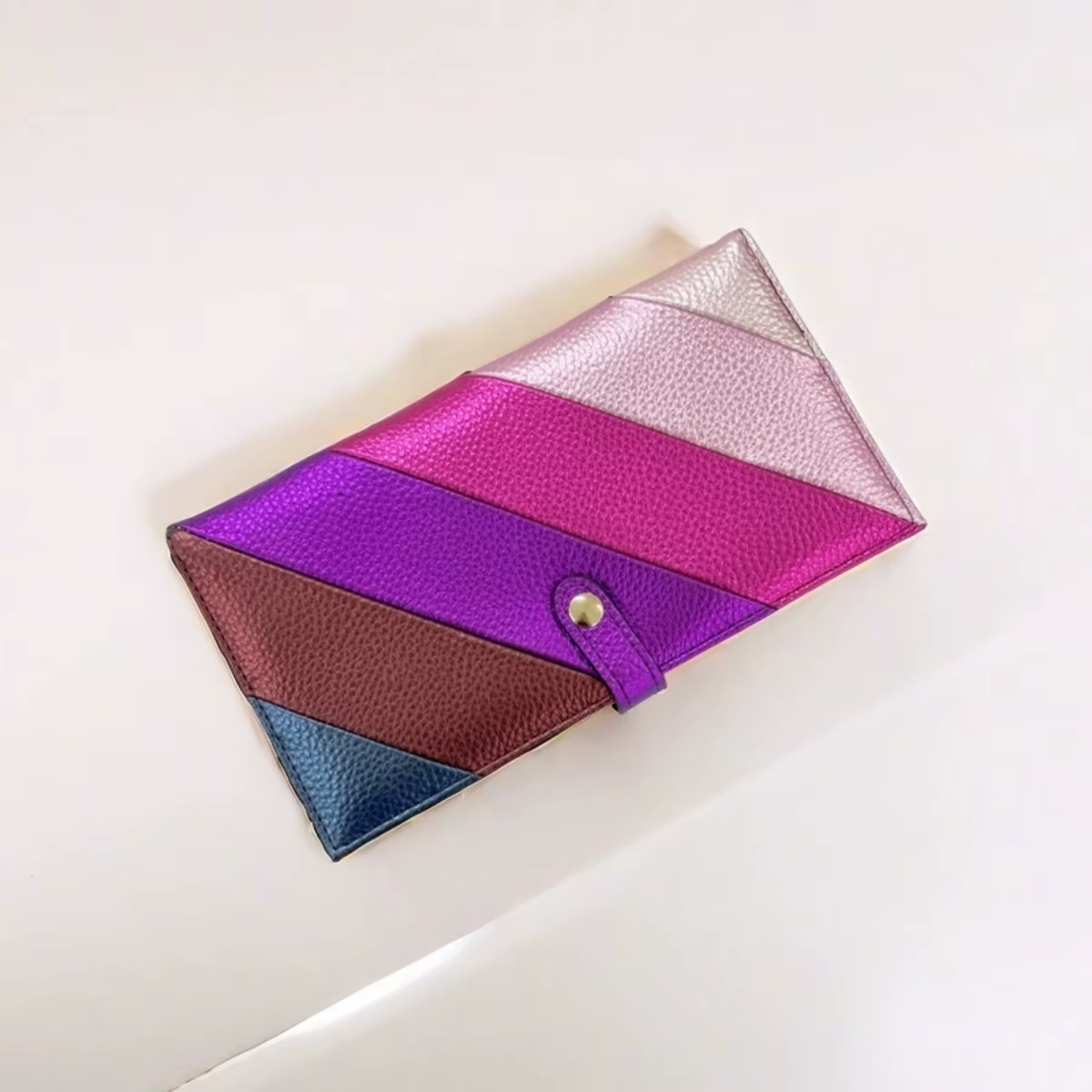 Portefeuille long en cuir PU élégant pour femmes