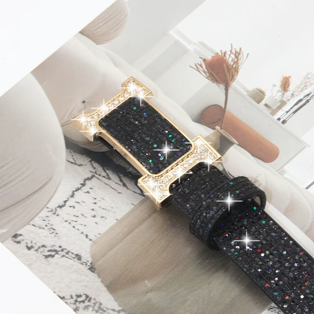 Ceinture en cuir PU pour femmes