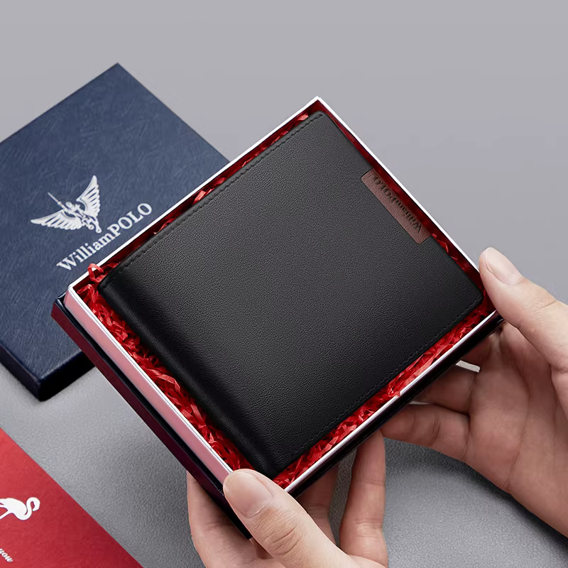 Portefeuille court et authentique pour hommes