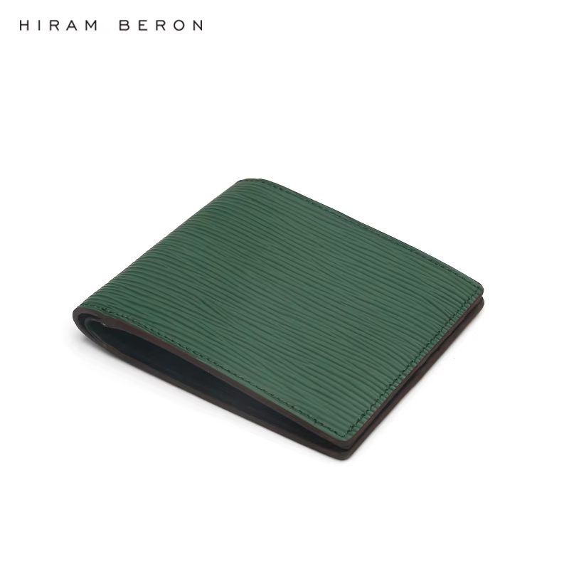 Hiram Beron – portefeuille à deux volets pour hommes, nom personnalisé, Style robe en cuir EPI, produits de luxe, cadeau pour ami, livraison directe