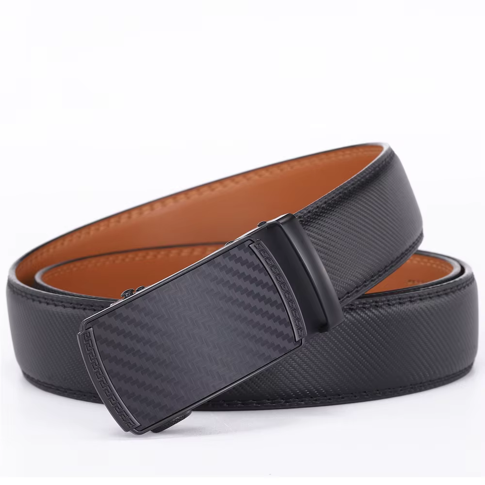 Hommes ceinture en cuir alliage boucle automatique mâle