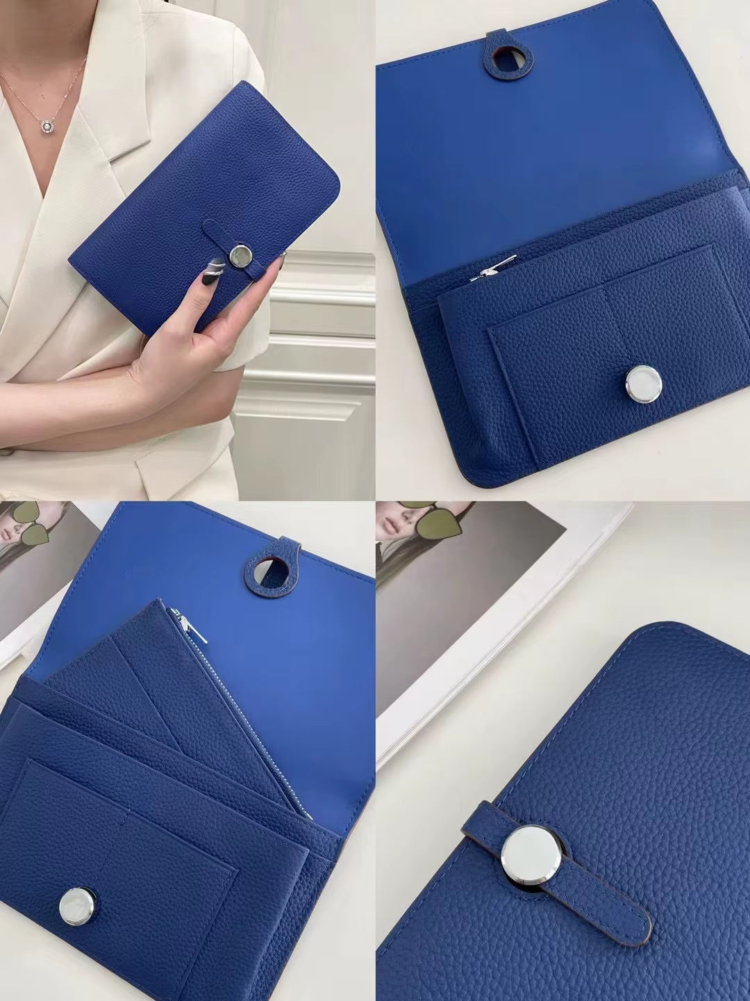 Portefeuille en cuir véritable pour hommes et femmes