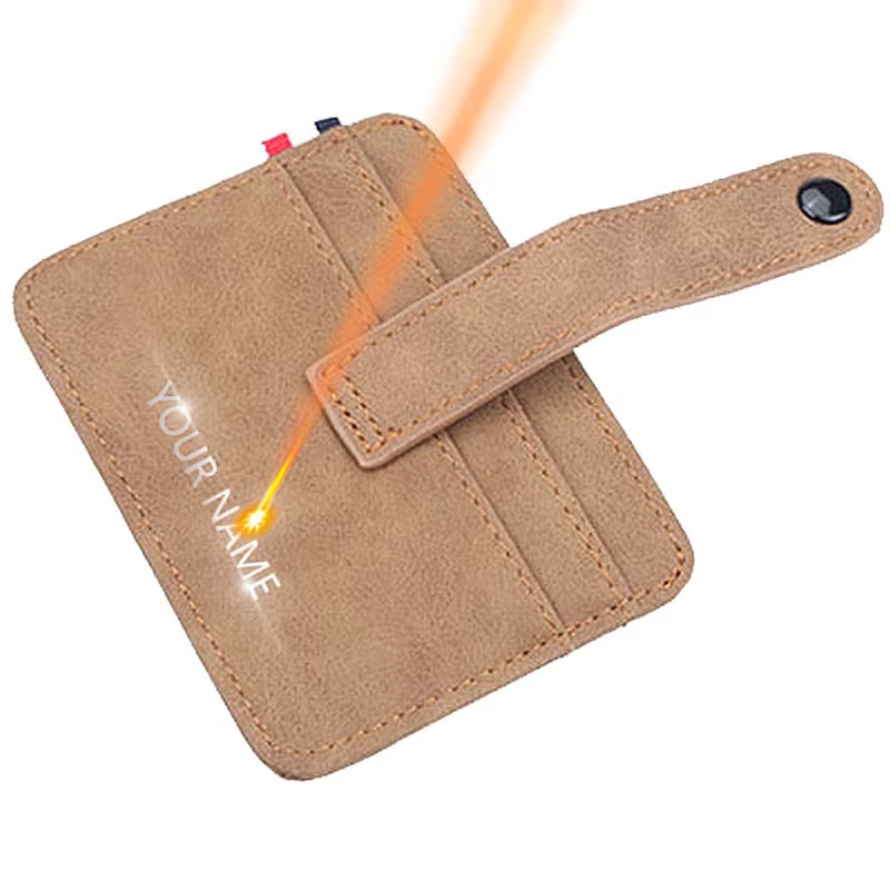 Porte-cartes fin en cuir PU pour hommes