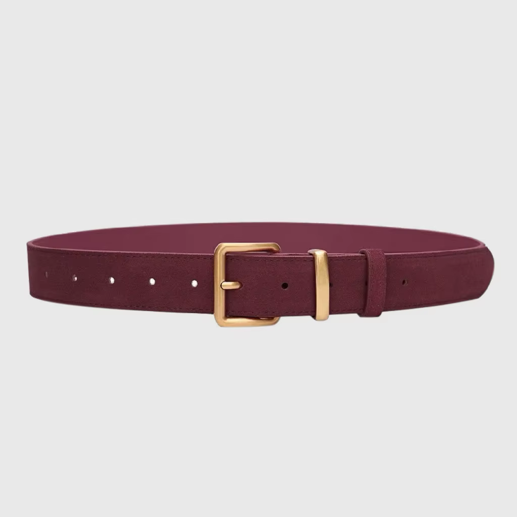 Ceinture de luxe en daim et cuir Pu pour femmes