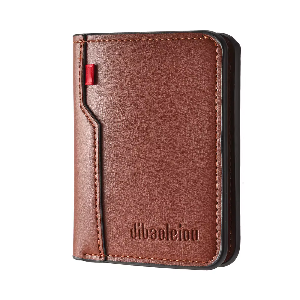Mini portefeuille Ultra-fin en cuir PU souple pour hommes