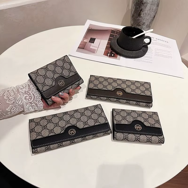 Portefeuille long classique de luxe rétro unisexe