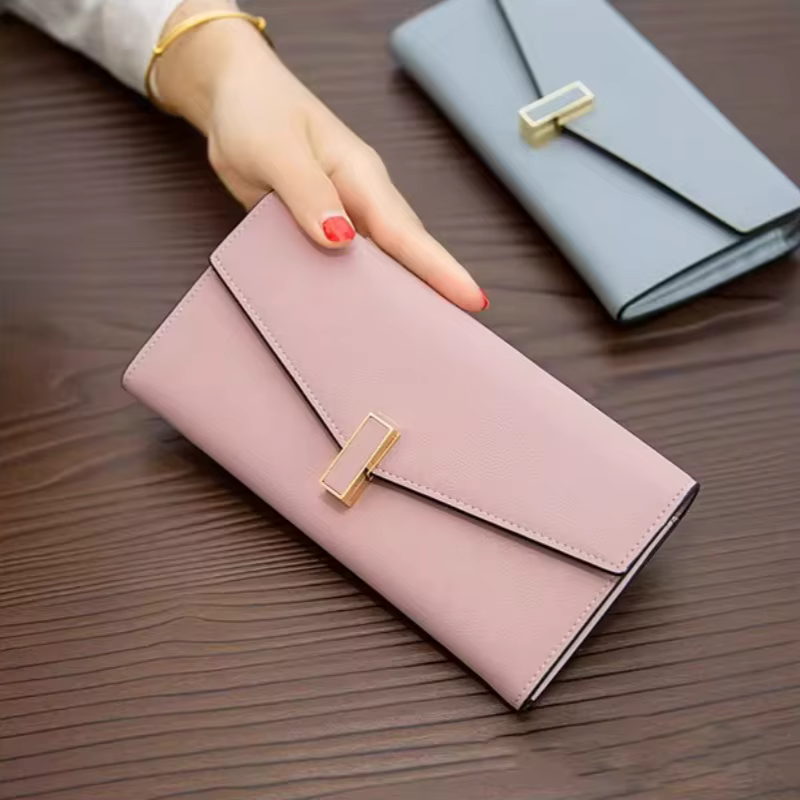 Portefeuille long en cuir