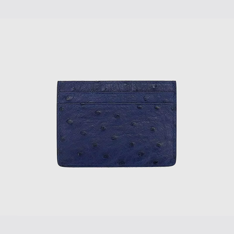 Porte-cartes unisexe en cuir véritable pour hommes et femmes, marque de mode, étui de luxe, cuir d'autruche véritable, porte-cartes de crédit, petit sac, portefeuille