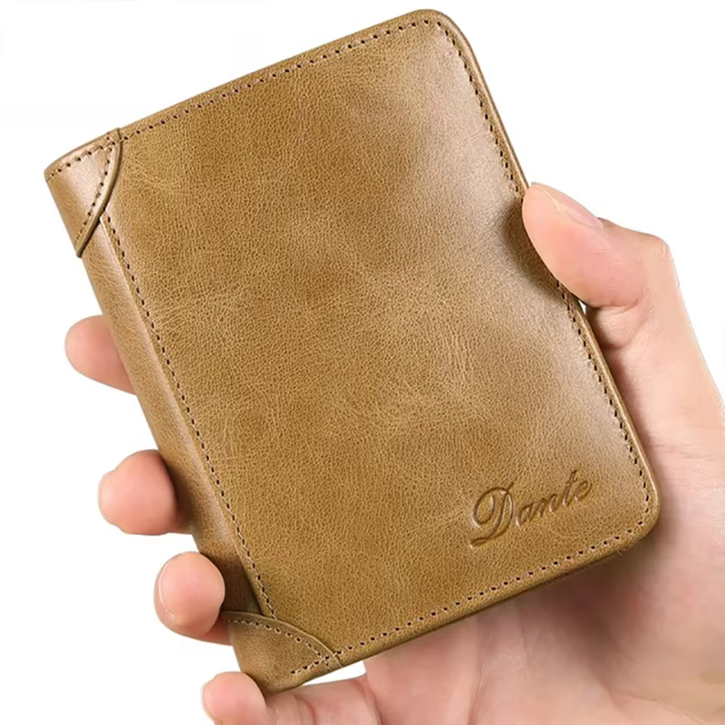 Dante-Portefeuille classique en cuir véritable pour homme