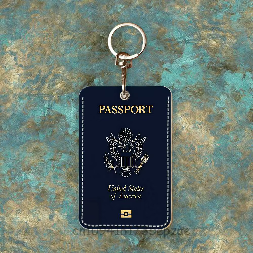 France passeport de voyage yémen Oman étui pour cartes d'accès personnalisé porte-carte en cuir porte-clés