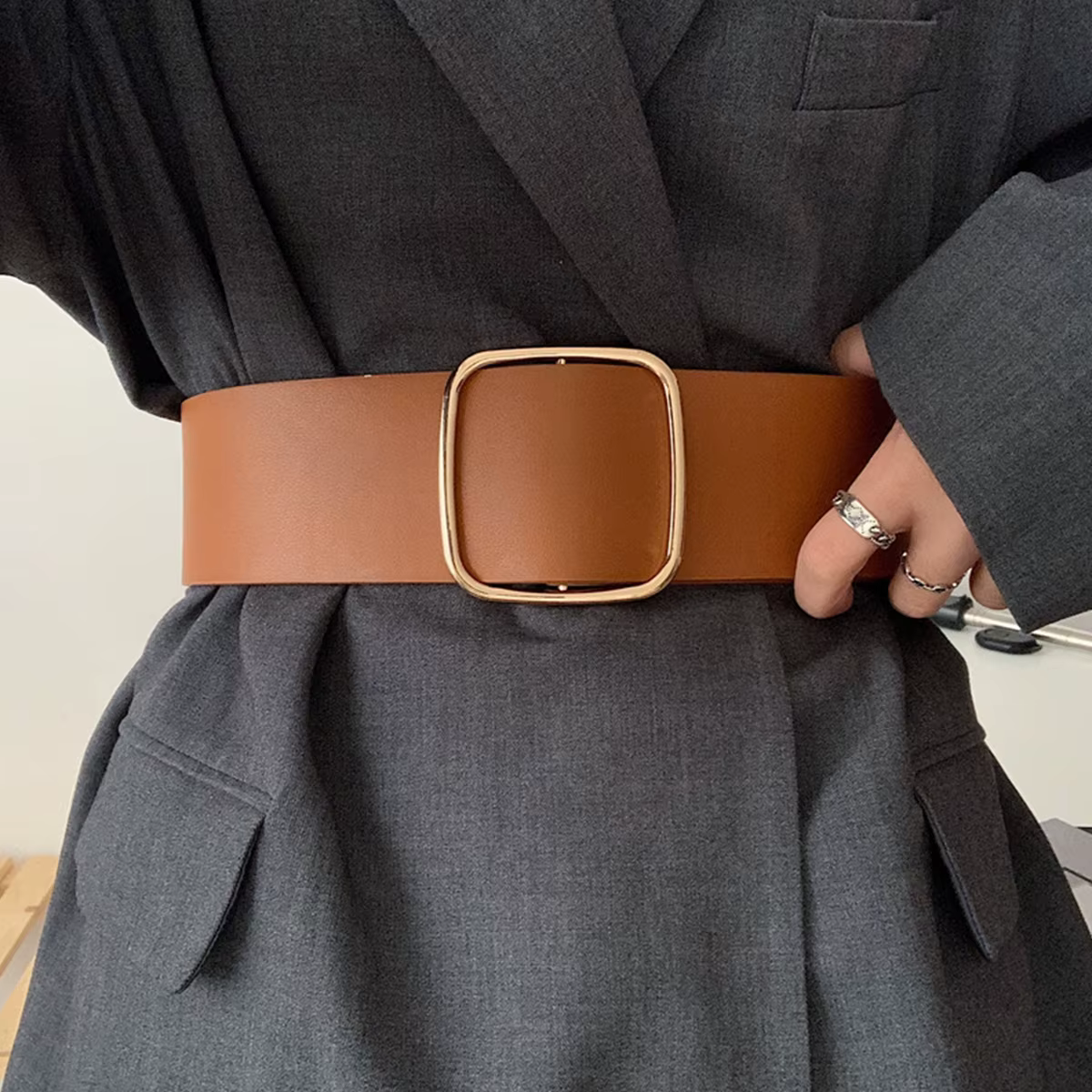 Large ceinture Corset noire femme taille grande