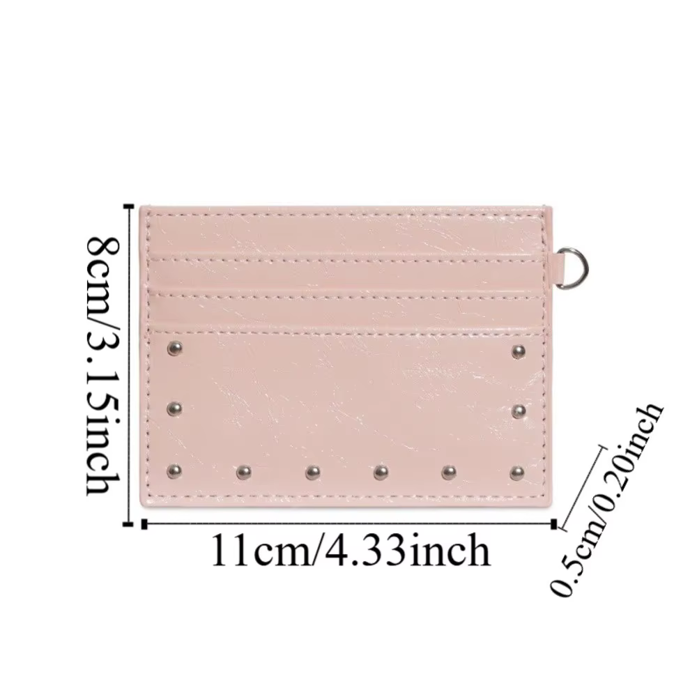 Portefeuille compact ultra-fin en cuir craquelé