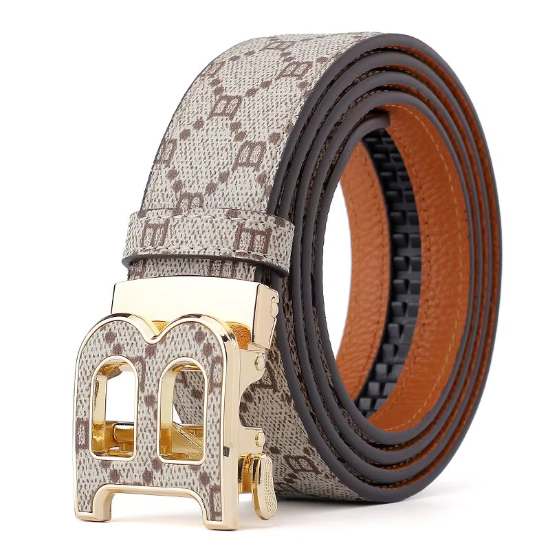 2025 large 34mm ceinture pour hommes d'affaires marque de luxe alliage métal boucle concepteur toile cuir ceintures