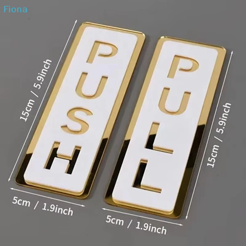 ☭ Ensemble de panneaux de porte PUSH PULL, autocollants de porte en acrylique autocollants pour les bureaux et les entrées de magasins