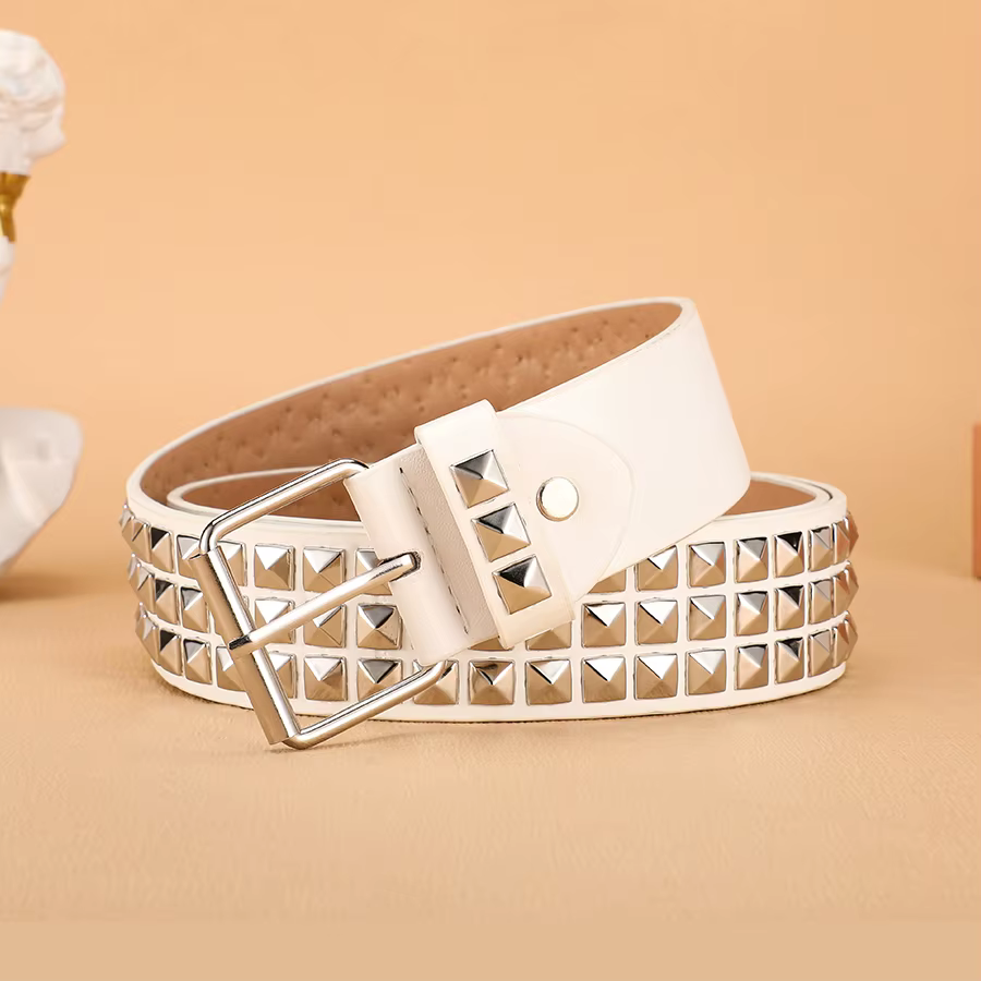 Tendance Rivet ceinture métal lourd