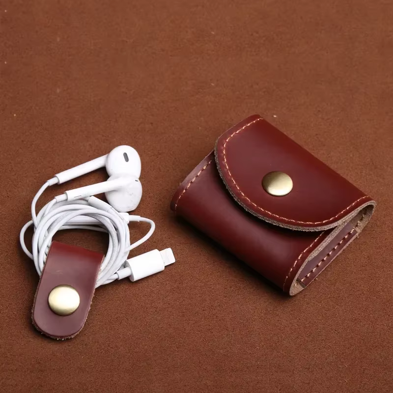 Mini porte-monnaie vintage en cuir véritable pour hommes et femmes