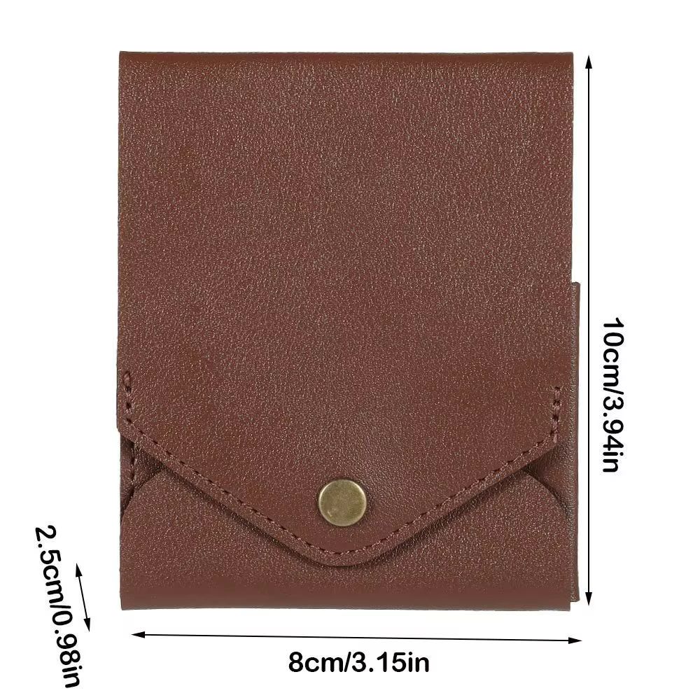 Portefeuille Compact multifonctionnel étanche en cuir PU fait à la main