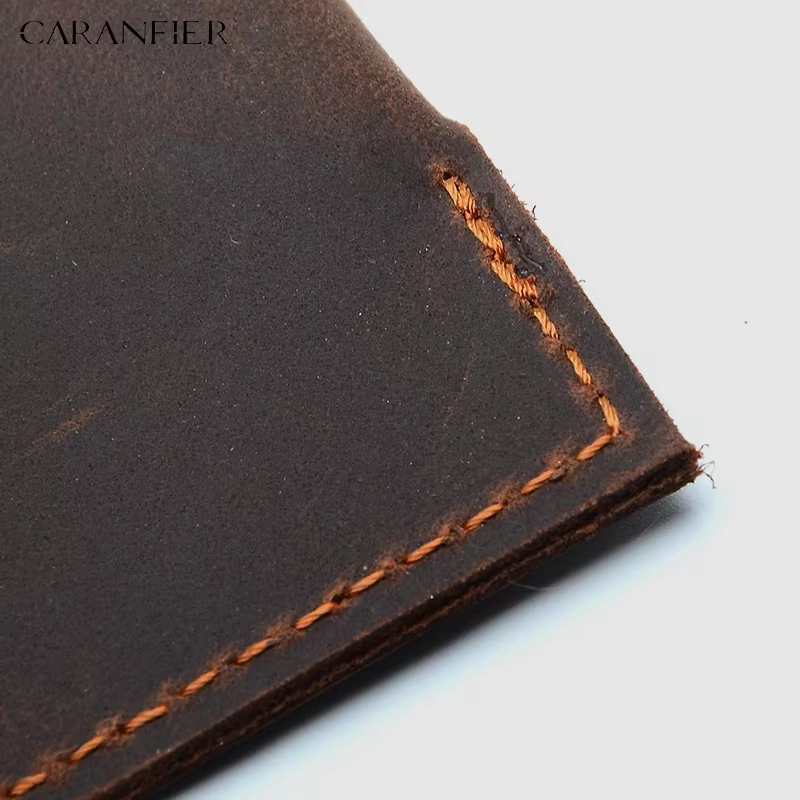 CARANFIER portefeuilles pour hommes porte-carte Premium fabriqué en cuir véritable Cartera Ultra-mince femmes sacs à main unisexe crédit Notecase