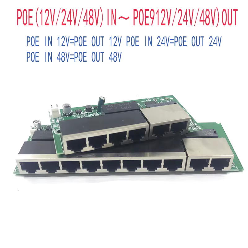 POE12V-24V-48V POE12V/24V/48V POE OUT12V/24V/48V commutateur poe 100 mbps POE pobre; 100 mbps UP Link pobre; commutateur alimenté par poe NVR