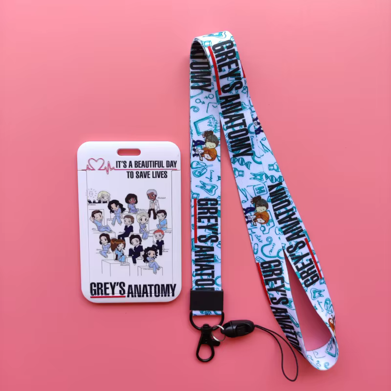 Grey's Anatomy-Lanière de cou avec porte-carte d'identité