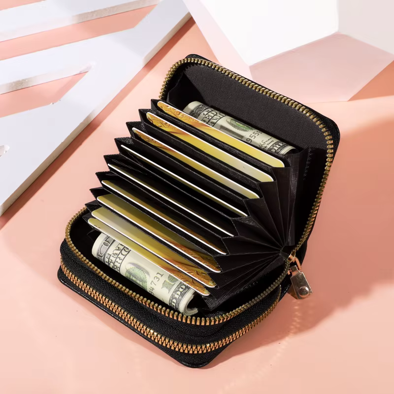 Porte-monnaie court zippé pour femme