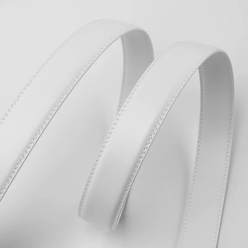 2025 couleur blanche élégant hommes femmes unisexe en cuir véritable ceintures boucle automatique marque de luxe haute