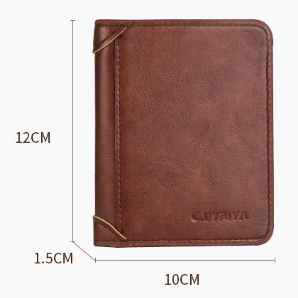Portefeuille de luxe en cuir PU pour hommes