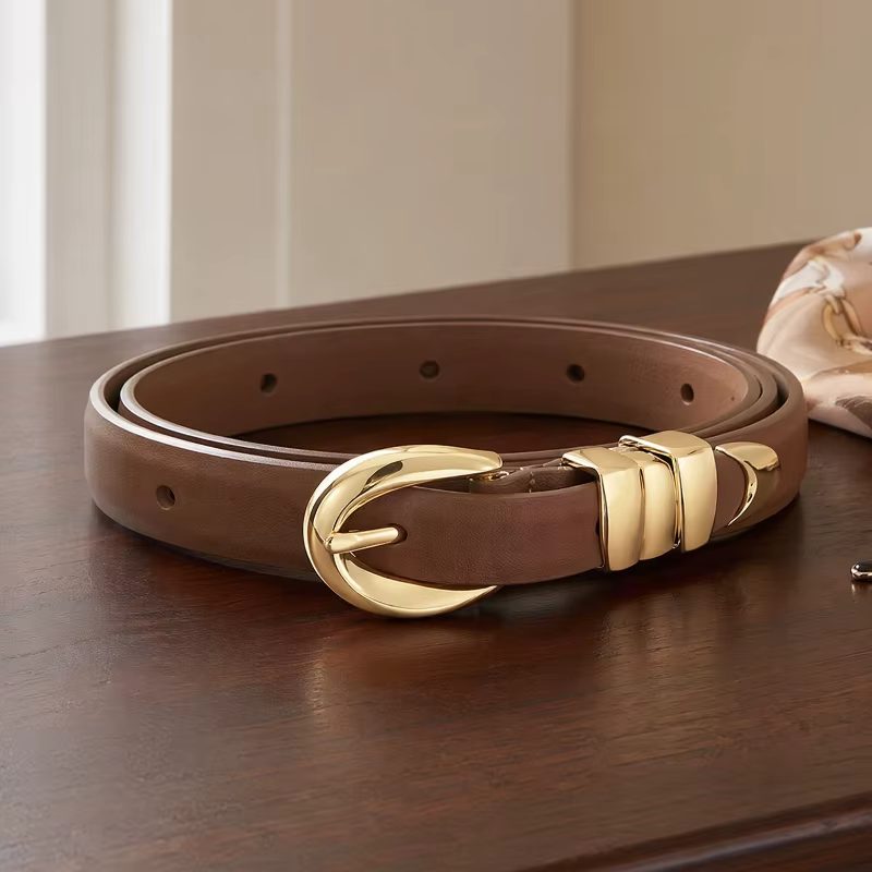 Ceinture en PU ajustée pour femme