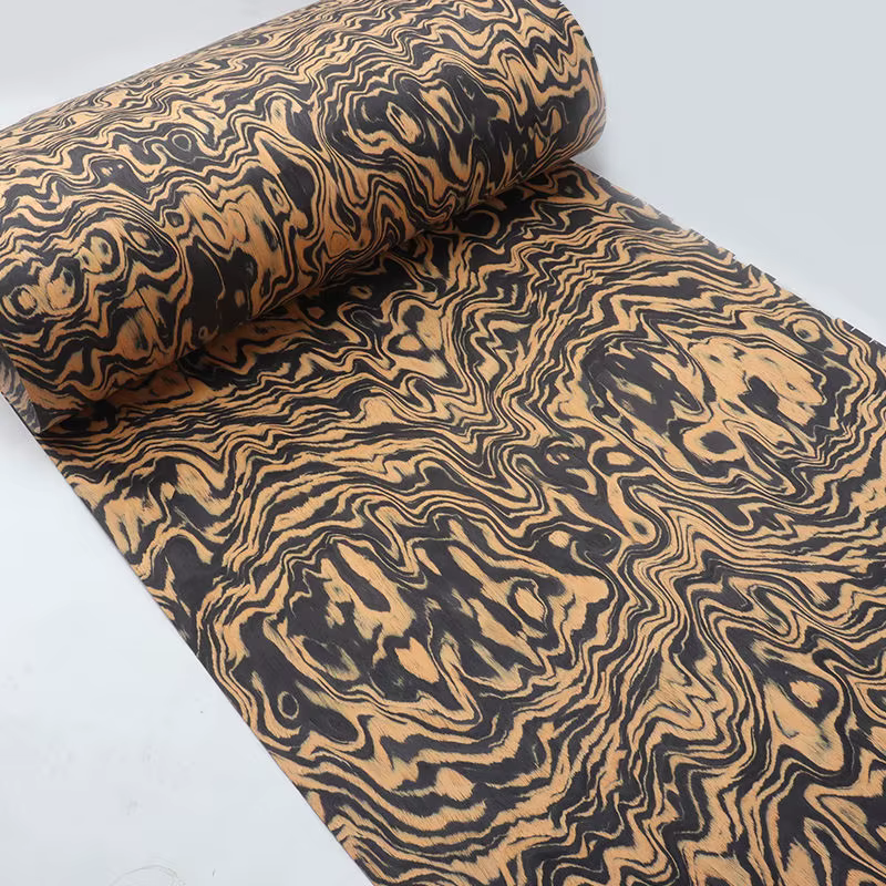 Feuille de placage de bois de bavure d'ingénierie, L 250 cm appliquer pour les panneaux muraux de haut-parleur de porte de meubles, table de guitare, décoration intérieure de la maison