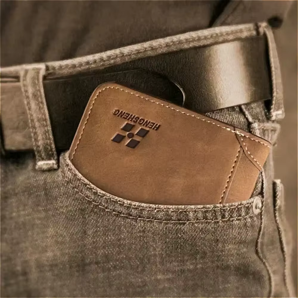 Portefeuille en cuir pour hommes