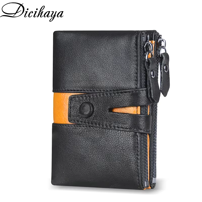 Portefeuille en cuir véritable pour homme