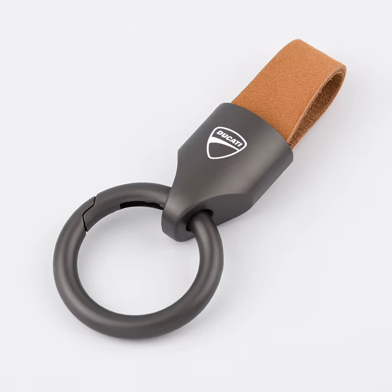 Porte-clés de luxe en cuir/métal pour hommes et femmes