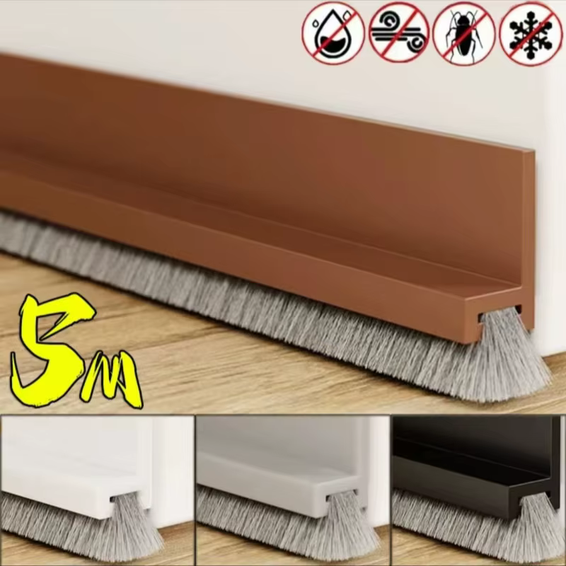Bande d'étanchéité autocollante pour bas de porte, bande de remplissage pour interstice de porte, bande de brosse anti-insectes, bande de porte coupe-vent et insonorisante