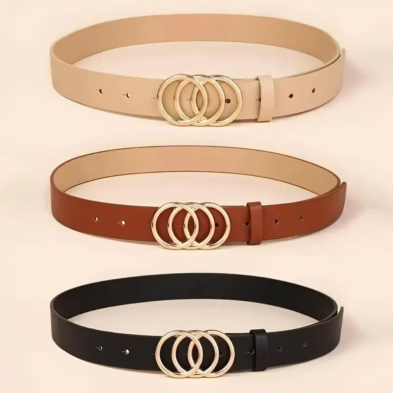Ceinture tendance en cuir PU pour femmes